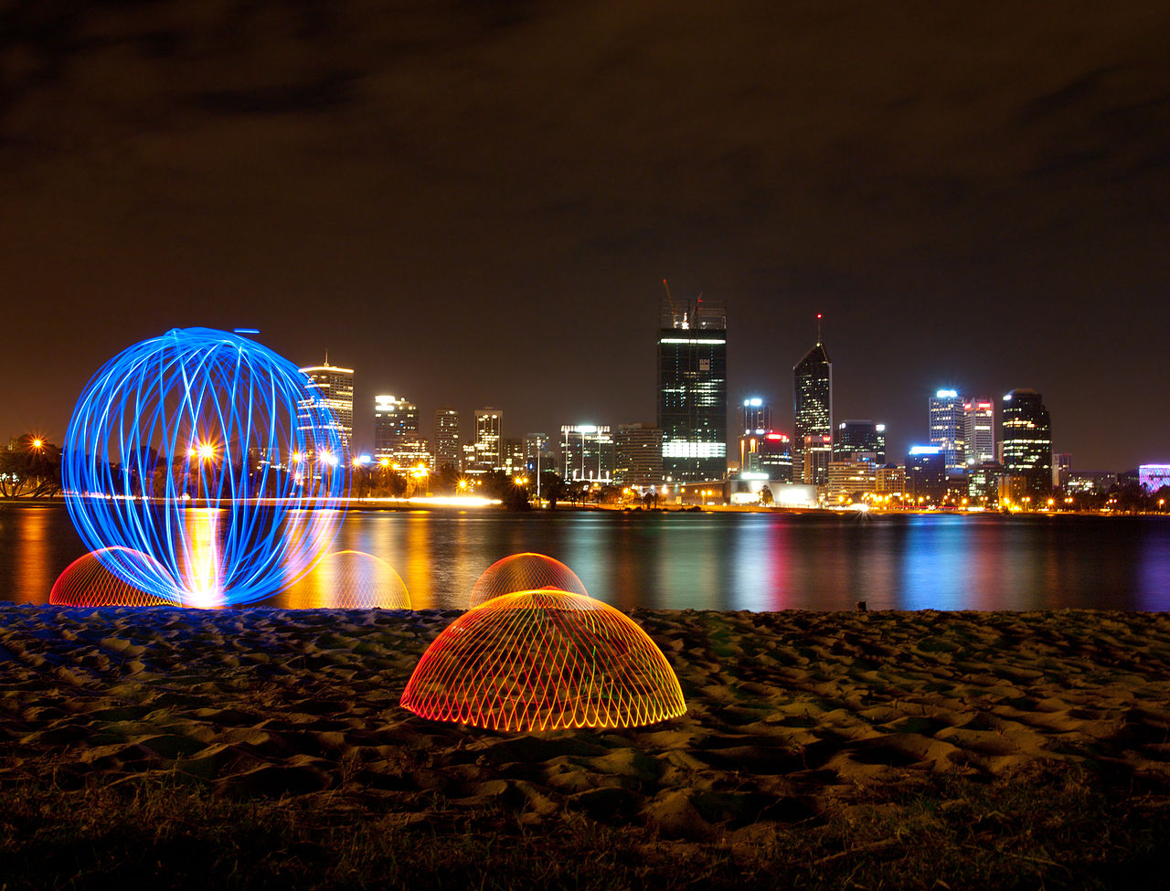 Light painting noturno